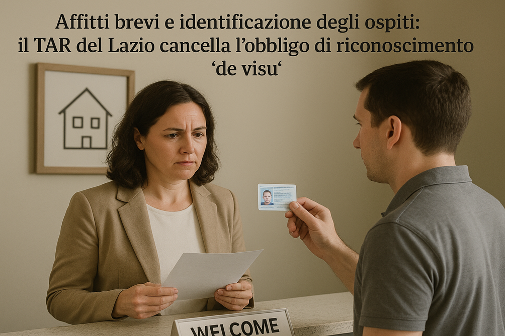 Il TAR Lazio boccia l’identificazione de visu: accolte le istanze del turismo extralberghiero